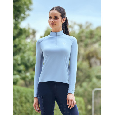 Dublin Damen Langarm-Reitoberteil, atmungsaktiv Blauer Nebel Dublin Damen Langarm-Reitoberteil, atmungsaktiv Blauer Nebel