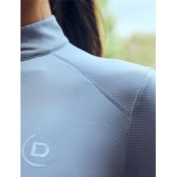 Dublin Damen Langarm-Reitoberteil, atmungsaktiv Blauer Nebel