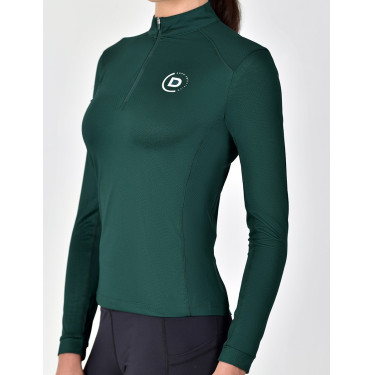 Dublin Damen Langarm-Reitoberteil, atmungsaktiv Dunkles Smaragdgrün Grün Dublin Damen Langarm-Reitoberteil, atmungsaktiv Dunkles Smaragdgrün Grün