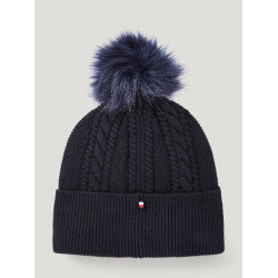 Pompom-Ohrenhaube Tommy Hilfiger Equestrian Perry Wüstenhimmel Blau Pompom-Ohrenhaube Tommy Hilfiger Equestrian Perry Wüstenhimmel Blau