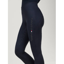 Damen-Leggings Tommy Hilfiger Equestrian Elmira Winter mit Strass und Full-Grip Wüstenhimmel Blau