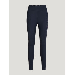 Damen-Leggings Tommy Hilfiger Equestrian Elmira Winter mit Strass und Full-Grip Wüstenhimmel Blau