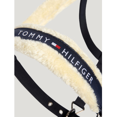 Tommy Hilfiger Equestrian Yale Halfter und Führstrick mit Fell Wüstenhimmel Blau Tommy Hilfiger Equestrian Yale Halfter und Führstrick mit Fell Wüstenhimmel Blau