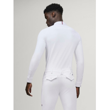 Tommy Hilfiger Equestrian Eaton Herren-Langarm-Turnierpolo Optisches Weiß Weiß Tommy Hilfiger Equestrian Eaton Herren-Langarm-Turnierpolo Optisches Weiß Weiß