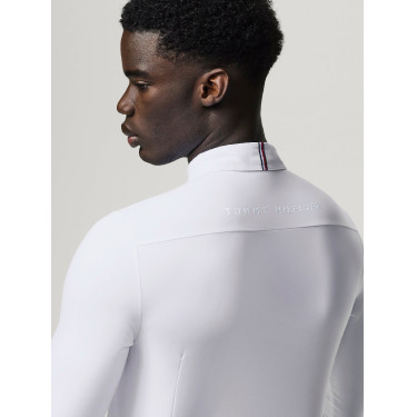 Tommy Hilfiger Equestrian Eaton Herren-Langarm-Turnierpolo Optisches Weiß Weiß Tommy Hilfiger Equestrian Eaton Herren-Langarm-Turnierpolo Optisches Weiß Weiß