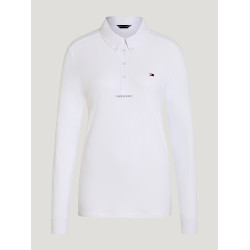 Tommy Hilfiger Equestrian Eaton Herren-Langarm-Turnierpolo Optisches Weiß Weiß Tommy Hilfiger Equestrian Eaton Herren-Langarm-Turnierpolo Optisches Weiß Weiß