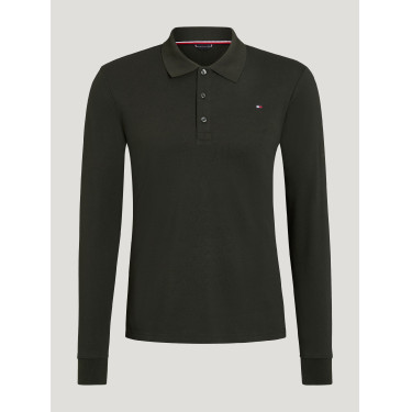 Tommy Hilfiger Equestrian Erwin Herren Langarm-Poloshirt Schwarz