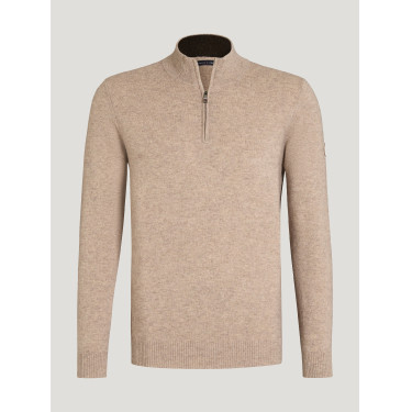 Tommy Hilfiger Equestrian Kaschmirpullover 1/2-Zip Oakfield Herren Maulwurf Braun