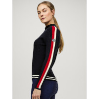 Damen-Tommy-Hilfiger-Equestrian-Kapuzenjacke mit Reißverschluss Carol Wüstenhimmel Blau