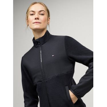 Damen-Fleecejacke Tommy Hilfiger Equestrian Huntington Wüstenhimmel Blau Damen-Fleecejacke Tommy Hilfiger Equestrian Huntington Wüstenhimmel Blau