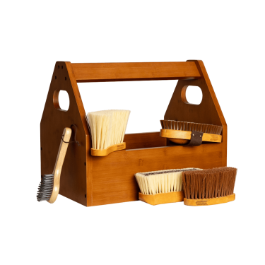 Kentucky Deluxe Putzkasten & Sattel Grooming Box Holz Beige