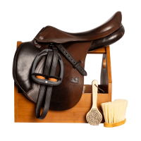 Kentucky Deluxe Putzkasten & Sattel Grooming Box Holz Beige