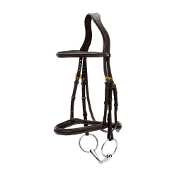 Dy'on Zaum mit geflochtener Nasenriemen ohne Kehlriemen Schwarz