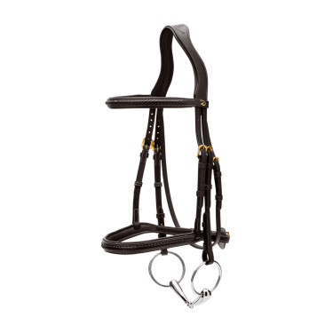 Dy'on Zaum mit geflochtener Nasenriemen ohne Kehlriemen Schwarz
