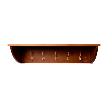 Helmablage mit 5 Haken Grooming Deluxe by Kentucky Holz Beige