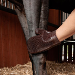 Gummi-Grooming-Handschuh Grooming Deluxe von Kentucky Braun Gummi-Grooming-Handschuh Grooming Deluxe von Kentucky Braun
