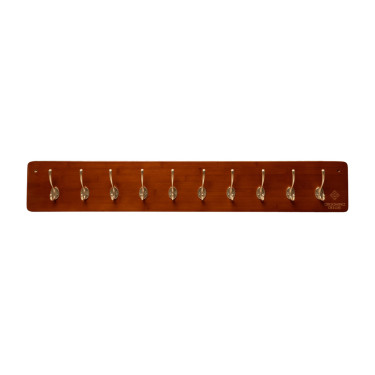 Kentucky Grooming Deluxe Sattelgurt- und Jackenhalter mit 10 Haken Holz Beige
