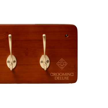 Kentucky Grooming Deluxe Sattelgurt- und Jackenhalter mit 10 Haken Holz Beige