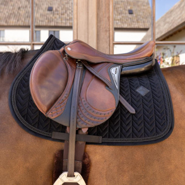 Kentucky Sattelpad Velvet Mini Pearls Jumping Schwarz