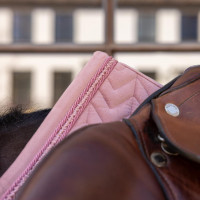 Kentucky Sattelpad Velvet Mini Pearls Jumping Altrosa