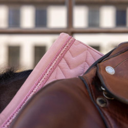 Kentucky Sattelpad Velvet Mini Pearls Jumping Altrosa