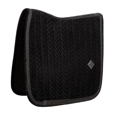 Kentucky Sattelpad Velvet Mini Pearls Dressur Schwarz
