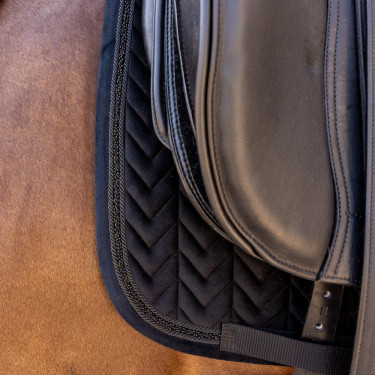 Kentucky Sattelpad Velvet Mini Pearls Dressur Schwarz Kentucky Sattelpad Velvet Mini Pearls Dressur Schwarz