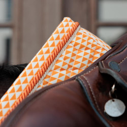 Kentucky Samt-Sattelpad mit Print Orange