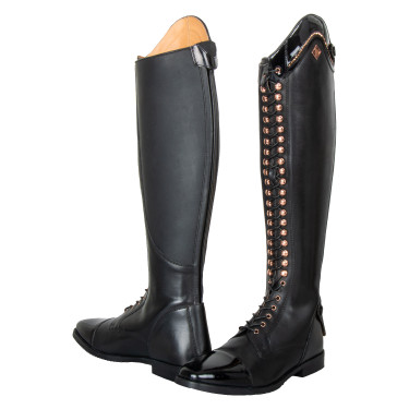 Reitstiefel Imperial Riding Olania Dressage Lang/Weit Schwarz/Pink fehlt Rosa