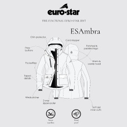 Euro-Star Ambra Jacke Schwarz Euro-Star Ambra Jacke Schwarz