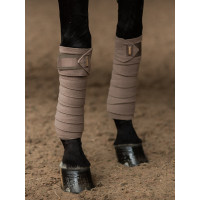 Polobandagen Equestrian Stockholm Ganz in Schwarz glänzend
