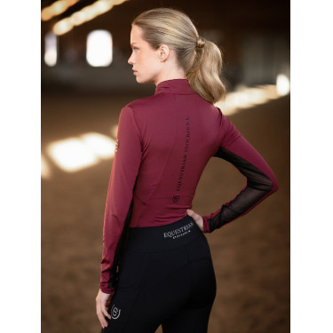 Base Layer Equestrian Stockholm Air Breeze Sunshirt Damen Bordeaux
