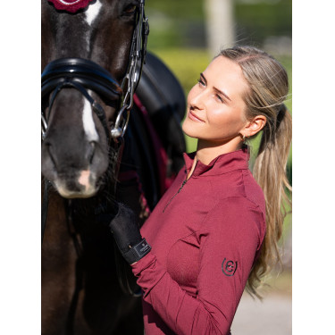 Base Layer Equestrian Stockholm Air Breeze Sunshirt Damen Bordeaux