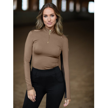 Base Layer Equestrian Stockholm Air Breeze Sunshirt Damen Champagner Beige