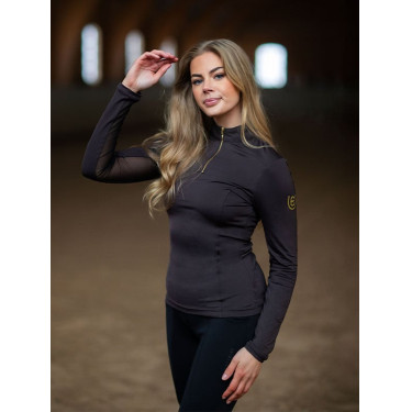 Base Layer Equestrian Stockholm Air Breeze Sunshirt Damen Golden Kastanie