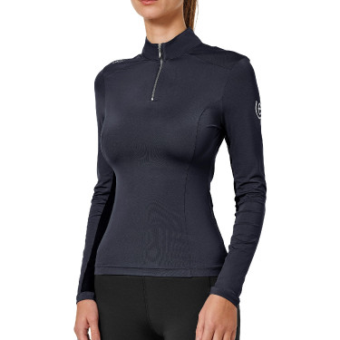 Base Layer Equestrian Stockholm Air Breeze Sunshirt Damen Mitternachtsblau Marineblau