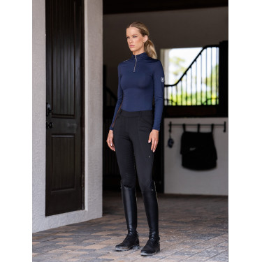 Base Layer Equestrian Stockholm Air Breeze Sunshirt Damen Mitternachtsblau Marineblau