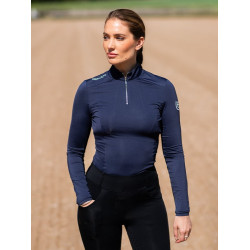 Base Layer Equestrian Stockholm Air Breeze Sunshirt Damen Mitternachtsblau Marineblau