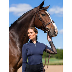 Base Layer Equestrian Stockholm Air Breeze Sunshirt Damen Mitternachtsblau Marineblau