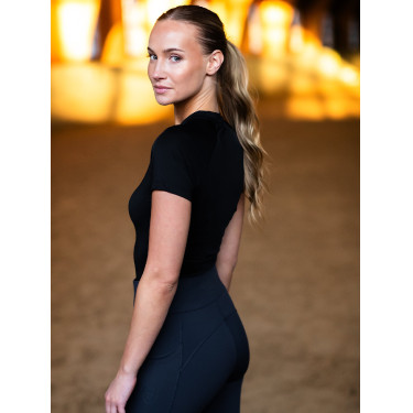 Basisschicht Equestrian Stockholm Dynamic Damen kurzarm Schwarz Edition