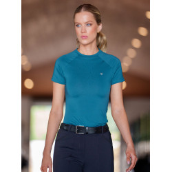 Basisschicht Equestrian Stockholm Dynamic Damen kurzarm Blaugrün