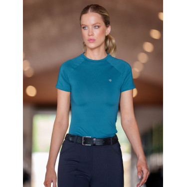 Basisschicht Equestrian Stockholm Dynamic Damen kurzarm Blaugrün