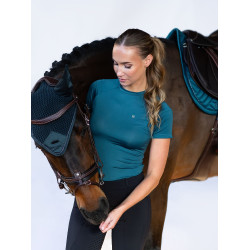 Basisschicht Equestrian Stockholm Dynamic Damen kurzarm Blaugrün