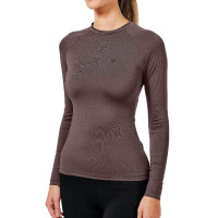 Baselayer Equestrian Stockholm Dynamic Damen Langarm Modernes Mokka Braun