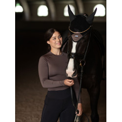 Baselayer Equestrian Stockholm Dynamic Damen Langarm Modernes Mokka Braun