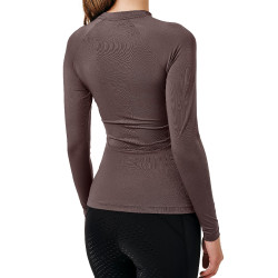 Baselayer Equestrian Stockholm Dynamic Damen Langarm Modernes Mokka Braun