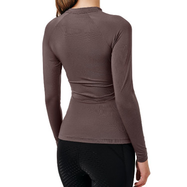 Baselayer Equestrian Stockholm Dynamic Damen Langarm Modernes Mokka Braun