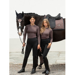Baselayer Equestrian Stockholm Dynamic Damen Langarm Modernes Mokka Braun