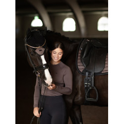 Baselayer Equestrian Stockholm Dynamic Damen Langarm Modernes Mokka Braun
