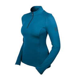 Base Layer Equestrian Stockholm Vision Langarmshirt Damen Prärie Blau